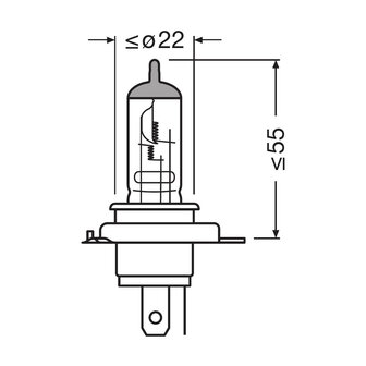 Osram Halogen Birne 12V Night Racer 50 HS1 PX43t