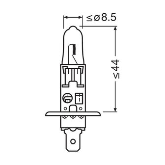 Osram Halogen Birne H1 12V Original Line P14.5s