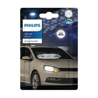 Philips SV8.5 Festoon 43mm Weiss 12V