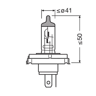 Osram R2 Halogen Birne 12V 45/40W P45t Original Line