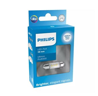 Philips SV8.5 Festoon 38mm Neutralwei&szlig; 4000K 12V