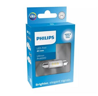 Philips SV8.5 Festoon 43mm Neutraal Wit 4000K 12V