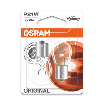 Osram P21W Gloeilamp 12V BA15s Original Line 2 Stuks