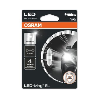 Osram C5W LED Retrofit 31mm Wei&szlig; 12V SV8.5-8 | OFF-ROAD ONLY