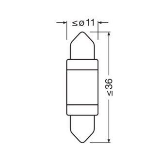 Osram C5W LED Retrofit 36mm Wei&szlig; 12V SV8.5-8 | OFF-ROAD ONLY