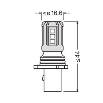 Osram P13W LED Retrofit Wei&szlig; 12V PG18.5d-1 | OFF-ROAD ONLY