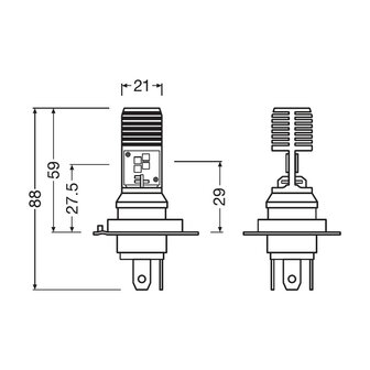 Osram H7/H18 HLM Easy LED Hauptscheinwerfer Motor 12V