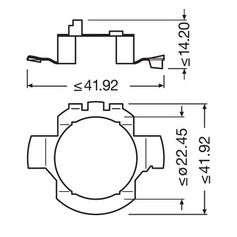 Osram H7 Ledriving Adapter Set 64210DA01