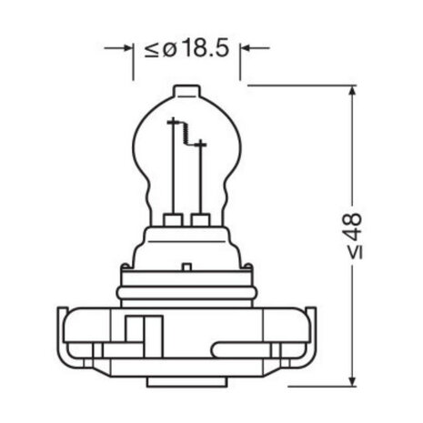 Osram PSX24W 12V 24W Gloeilamp Original Line PG20-7