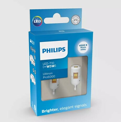 Philips W5W LED Retrofit Neutralweiß 4000K 12V 2 Stück