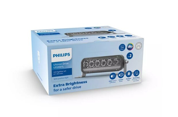 Philips Ultinon Drive 2001L LED-Lichtleiste + Tagfahlicht (Satz) 6"