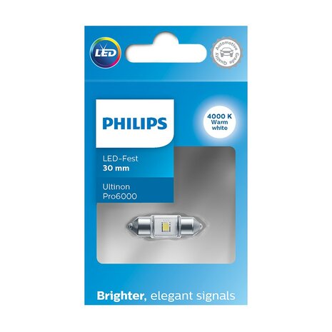 Philips SV8.5 Festoon 30mm Neutraal Wit 4000K 12V