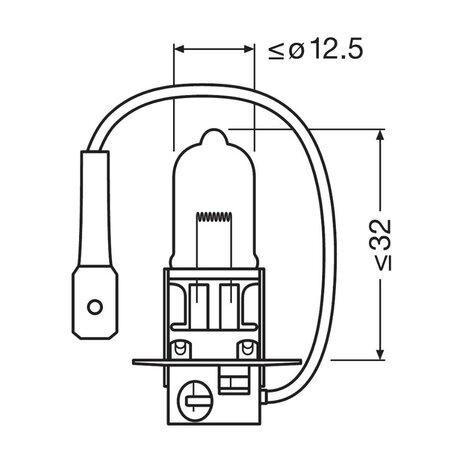 Osram H3 Halogen Birne 12V PK22s Original Line