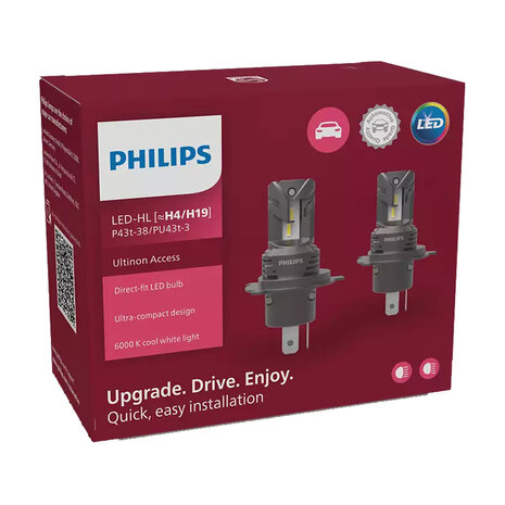 Philips H4/H19 Access LED-Scheinwerferset 20W P43t/PU43t-3-1 12V