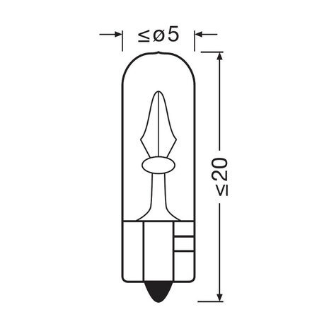 Osram W2.3W Glühbirne 12V W2x4.6d Original Line 10 Stück