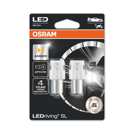 Osram PY21W LED Retrofit Orange 12V BAU15s 2 Stück | OFF-ROAD ONLY