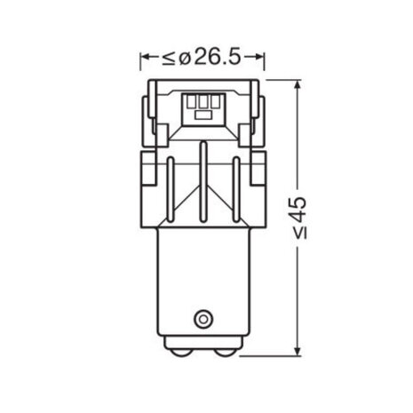 Osram P21/5W LED Retrofit Weiß 12V BAY15d 2 Stück | OFF-ROAD ONLY