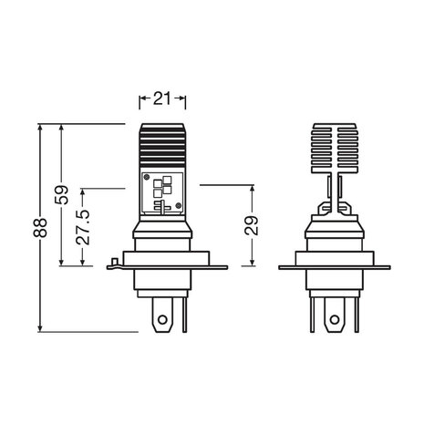 Osram H7/H18 HLM Easy LED Hauptscheinwerfer Motor 12V