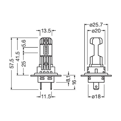 Osram H7/H18 HLM Easy LED Hauptscheinwerfer Motor 12V