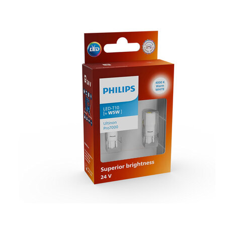 Philips W5W 4000K LED Retrofit Wit 24V 2 Stuks