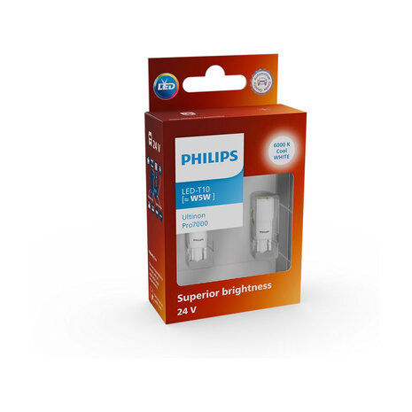 Philips W5W 6000K LED Retrofit Wit 24V 2 Stuks