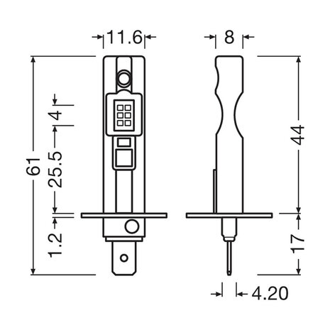 Osram H1 HL Easy LED Hauptscheinwerfer-Set 9W P14,5s 12V